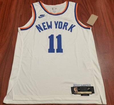 11 Brunson New York Knicks 75th Anniversary White Jersey player version